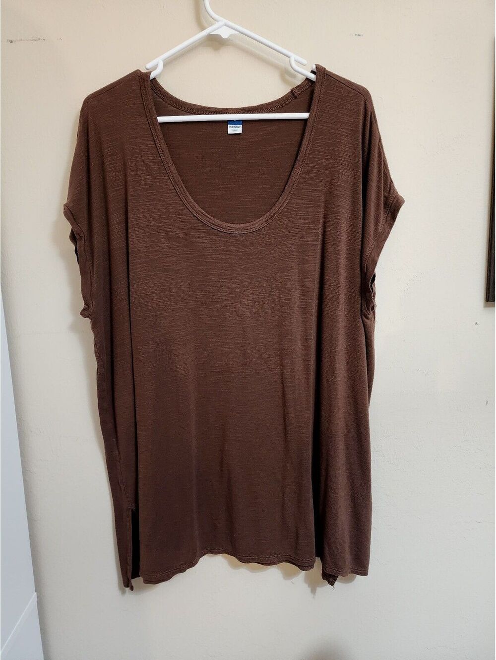 Old Navy Luxe Brown XL Women's Short Sleeve Tunic Top